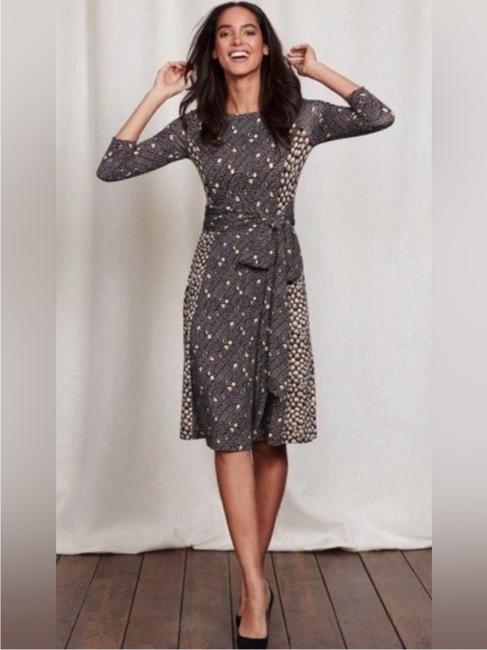 Boden Anna Tie Waist MIDI Dress - NWOT